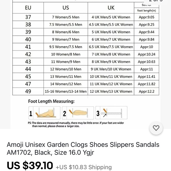 Amoji slip on garden or water clogs - Picture 4 of 6